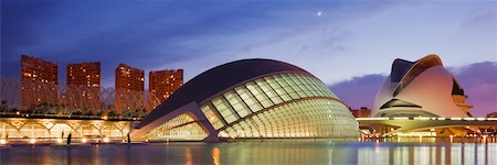 panoramic and building exterior and sky - City of the Arts and Sciences, Valencia, Spain Stock Photo - Rights-Managed, Code: 700-01587175