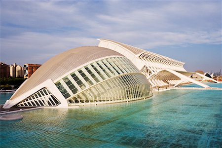 futuristic city of glass - City of the Arts and Sciences, Valencia, Spain Stock Photo - Rights-Managed, Code: 700-01587173