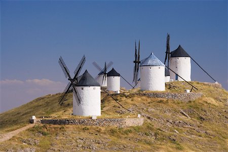 Windmills, Castilla la Mancha, Spain Stock Photo - Rights-Managed, Code: 700-01587233