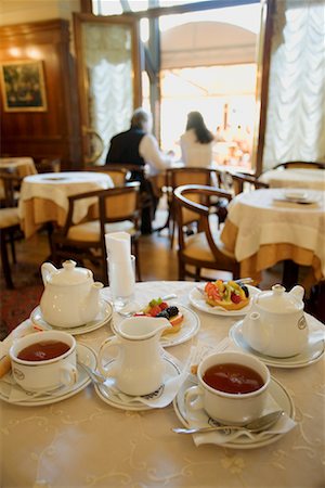 pastries woman cafe - Couple in Cafe Stock Photo - Rights-Managed, Code: 700-01581874