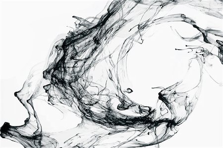 fluidity - Encre noire dans l'eau Photographie de stock - Rights-Managed, Code: 700-01581938