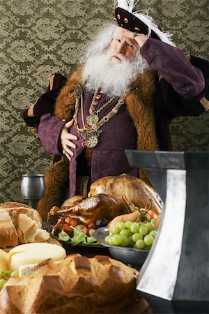 fat man eating feast - Portrait of a King at a Feast Stock Photo - Rights-Managed, Code: 700-01582194