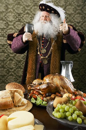 simsearch:614-06168625,k - Portrait of a King at a Feast Stock Photo - Rights-Managed, Code: 700-01582197