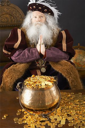 pot of gold - King With His Treasure Stock Photo - Rights-Managed, Code: 700-01582219