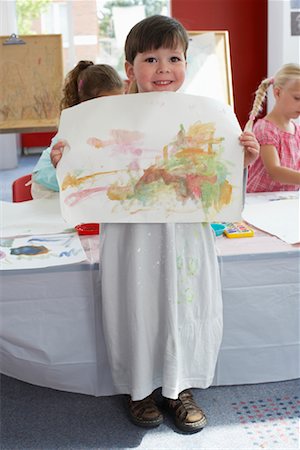 simsearch:700-01788875,k - Boy in Daycare Holding Painting Stock Photo - Rights-Managed, Code: 700-01593776