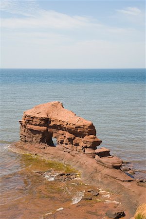 Rock Formation, Cape Egmont, Prince Edward Island, Canada Foto de stock - Direito Controlado, Número: 700-01614458