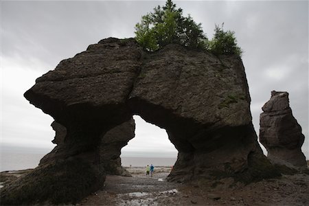 flowerpot rocks - Hopewell Rocks, Bucht von Fundy, New Brunswick, Kanada Stockbilder - Lizenzpflichtiges, Bildnummer: 700-01614460