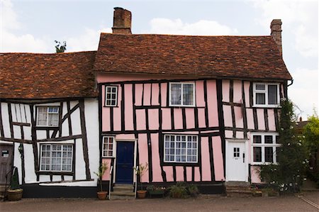 simsearch:700-02046419,k - Maisons avec Crooked lambris, Lavenham, Suffolk, Angleterre Photographie de stock - Rights-Managed, Code: 700-01615170