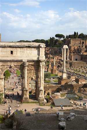 famous ancient roman landmarks - Arch of Septimus Severus, The Forum, Rome, Italy Stock Photo - Rights-Managed, Code: 700-01616865