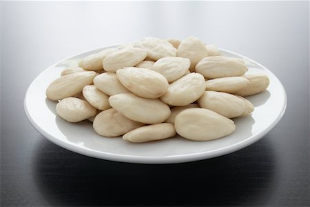 Blanched Almonds on Plate Stock Photo - Rights-Managed, Code: 700-01617066