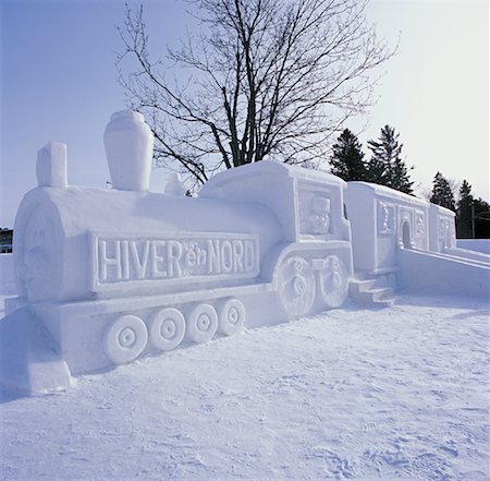 Snow Sculpture, Québec, Canada Photographie de stock - Rights-Managed, Code: 700-01630369