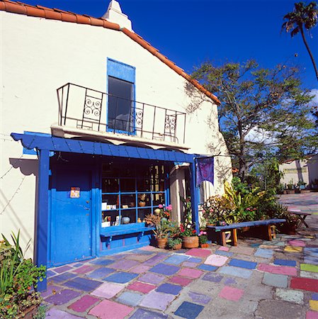 Atelier de l'artiste dans le Village Espagnol, Balboa Park, San Diego, Californie, USA Photographie de stock - Rights-Managed, Code: 700-01630374