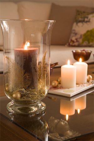 Candles on Table Fotografie stock - Rights-Managed, Codice: 700-01633169