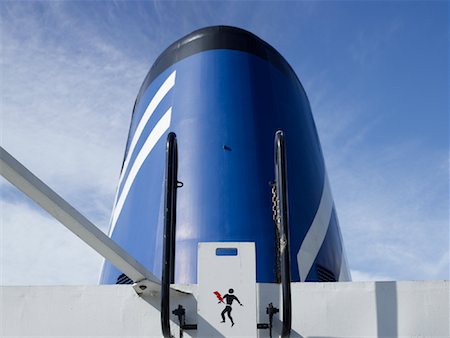 Close-up of Ferry with Electrocution Warning Sign Stock Photo - Rights-Managed, Code: 700-01633265