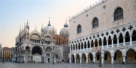st marks basilica - St Mark's Basilica and Doge's Palace, Venice, Italy Stock Photo - Rights-Managed, Code: 700-01646011