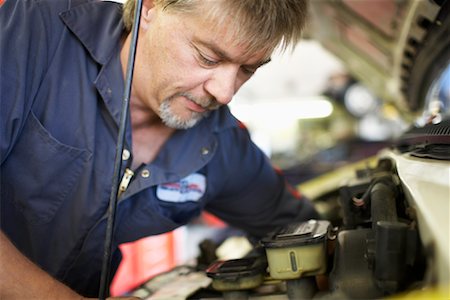 ron fehling gray haired man - Mechanic Working on Car Stock Photo - Rights-Managed, Code: 700-01646215