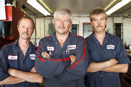 fixing hair - Portrait of Mechanics Stock Photo - Rights-Managed, Code: 700-01646219