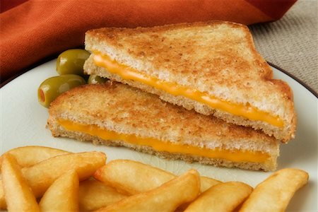 fried bread - Grilled Cheese Sandwich Stock Photo - Rights-Managed, Code: 700-01646244