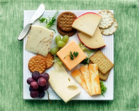 Cheese and Crackers Fotografie stock - Rights-Managed, Codice: 700-01646240