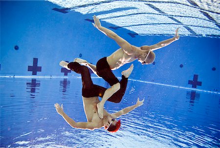 red headed underwater - Men Underwater Stock Photo - Rights-Managed, Code: 700-01670877