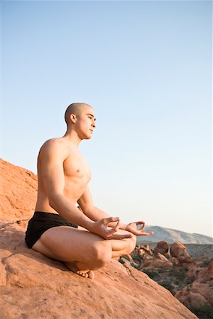 full lotus - Man Meditating Stock Photo - Rights-Managed, Code: 700-01670899