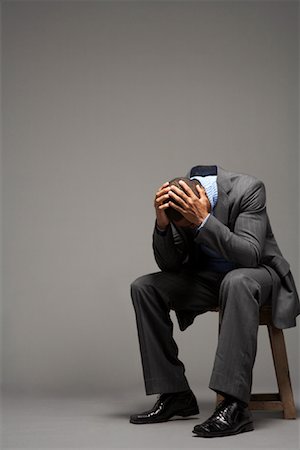 despair african american - Man with Head in Hands Stock Photo - Rights-Managed, Code: 700-01694323