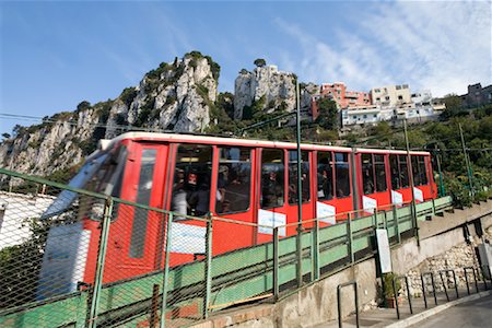 streetcar track - Funicular, Capri, Italy Stock Photo - Rights-Managed, Code: 700-01694455