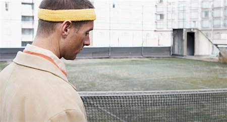 Portrait of Man on Tennis Court Stock Photo - Rights-Managed, Code: 700-01695258