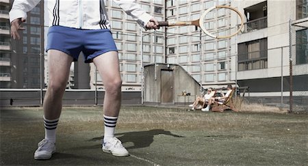 View of Tennis Players Legs Foto de stock - Con derechos protegidos, Código: 700-01695260