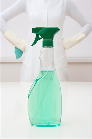 Spray Bottle on Table Fotografie stock - Rights-Managed, Codice: 700-01716866