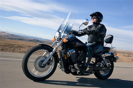 Man Riding Motorcycle Foto de stock - Con derechos protegidos, Código: 700-01717020