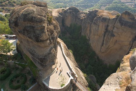 Tourists as Monastery in Meteora, Greece Fotografie stock - Rights-Managed, Codice: 700-01717724