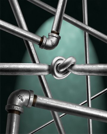 Knot in Pipes Fotografie stock - Rights-Managed, Codice: 700-01718146