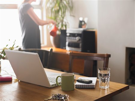 stereo - Laptop Computer on Table Stock Photo - Rights-Managed, Code: 700-01742741