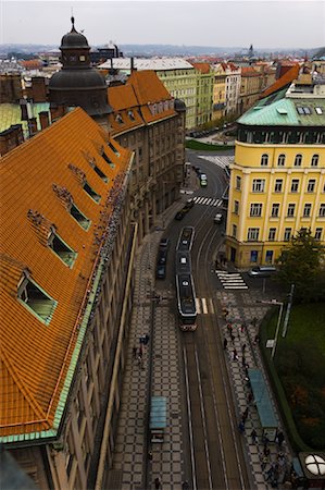 streetcar track - Prague, Czech Republic Stock Photo - Rights-Managed, Code: 700-01742904