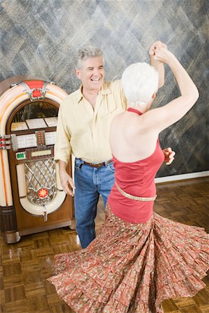 senior women dancers - Couple Dancing to Jukebox Stock Photo - Rights-Managed, Code: 700-01753644