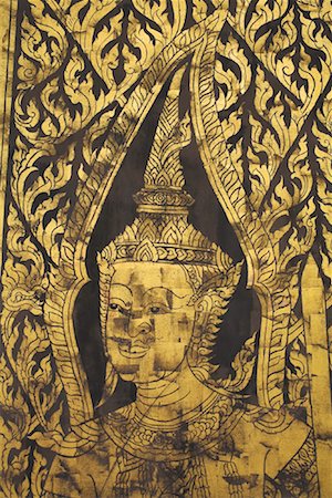 Gold Design on Door of Temple, Bangkok, Thailand Stock Photo - Rights-Managed, Code: 700-01764294