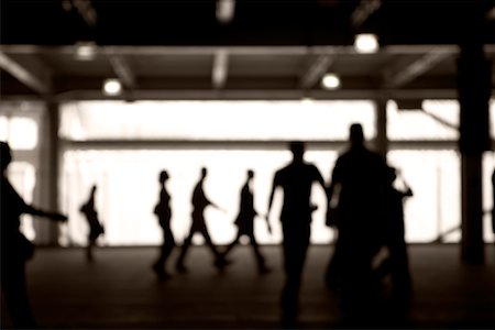 people groups downtown - Silhouette of People Walking Stock Photo - Rights-Managed, Code: 700-01764884