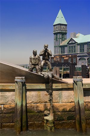 Memorial, Battery Park, New York City, New York, États-Unis American Merchant Mariners' Photographie de stock - Rights-Managed, Code: 700-01765074