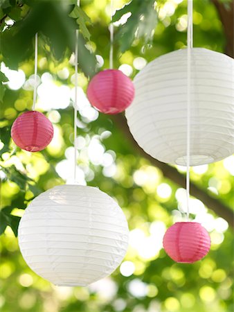 paper lanterns for birthday party - Paper Lanterns Stock Photo - Rights-Managed, Code: 700-01787609