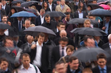 rain in london - Commuters at Rush hour Stock Photo - Rights-Managed, Code: 700-01788644