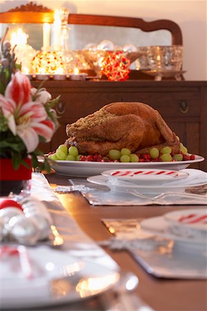 food on a sideboard - Christmas Dinner Stock Photo - Rights-Managed, Code: 700-01788892