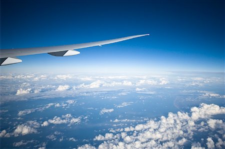 flying wing aircraft - View of Sky From Airplane Stock Photo - Rights-Managed, Code: 700-01788916