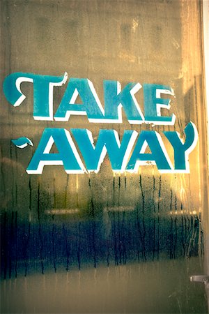 Take Away Sign on Window, England Stock Photo - Rights-Managed, Code: 700-01790170