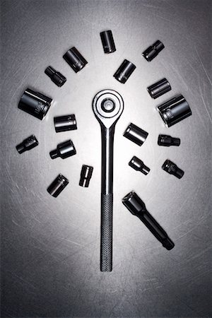 simsearch:700-01792289,k - Still Life of Socket Wrench Stock Photo - Rights-Managed, Code: 700-01792288