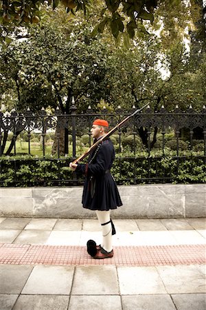 sorveglianza - Evzones Guards, Athens, Greece Fotografie stock - Rights-Managed, Codice: 700-01827204