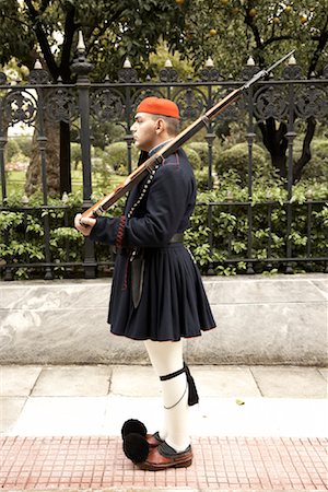 sorveglianza - Evzones Guards, Athens, Greece Fotografie stock - Rights-Managed, Codice: 700-01827205