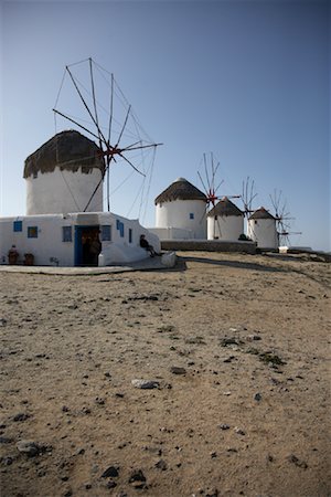 Windmills, Mykonos, Greece Foto de stock - Con derechos protegidos, Código: 700-01827225