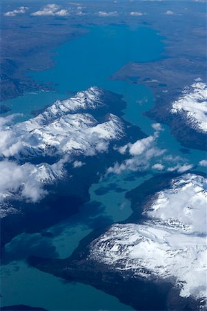 patagonia lakes and mountain ranges - Aerial View of Patagonia, Chile Stock Photo - Rights-Managed, Code: 700-01828709