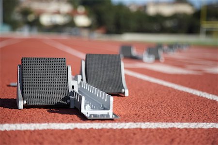 racing track nobody - Starting Block on Track Stock Photo - Rights-Managed, Code: 700-01837306